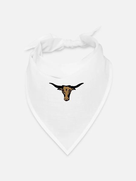 longhorn texas - Bandana Dreieckstuch - Weiß