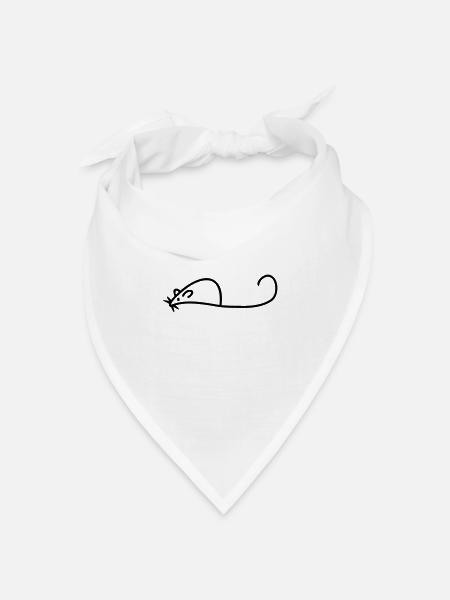 Maus - Bandana Dreieckstuch - Weiß