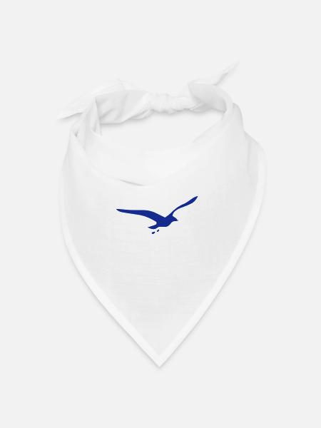Möwe - Bandana Dreieckstuch - Weiß
