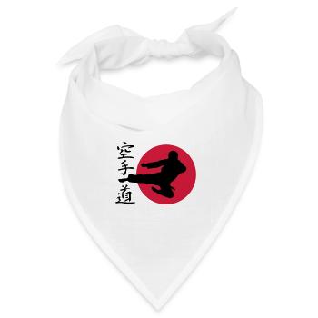 Karate Yokotobigeri - Bandana Dreieckstuch - Weiß - Vorne