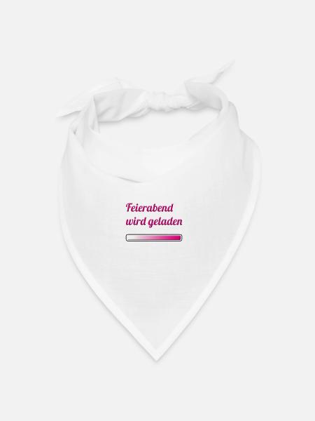 Feierabend wird geladen - Bandana Dreieckstuch - Weiß
