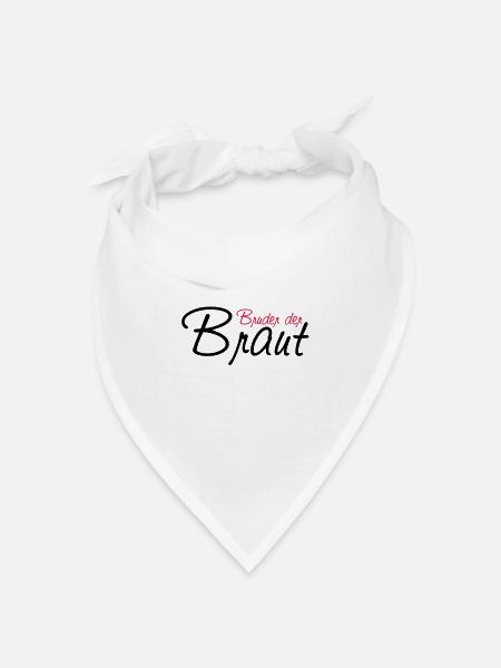 bruder_der_braut - Bandana Dreieckstuch - Weiß