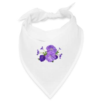 petunia petunie blumen flowers garten garden - Bandana Dreieckstuch - Weiß - Vorne