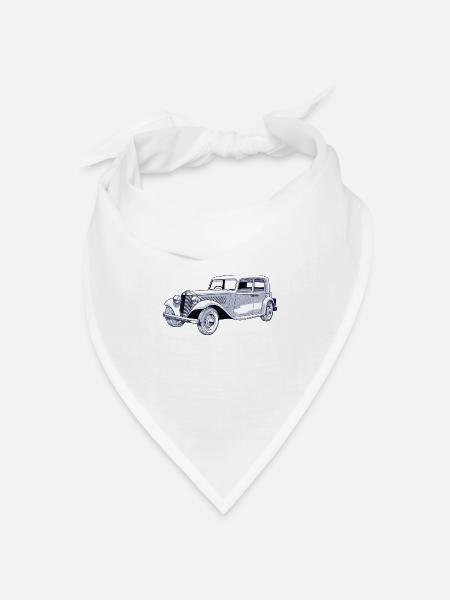 Oldtimer - Bandana Dreieckstuch - Weiß