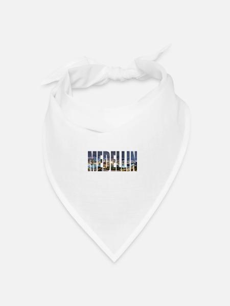 Kolumbien Medellín - Bandana Dreieckstuch - Weiß