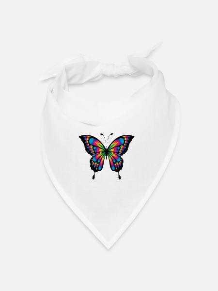 Butterfly - Bandana Dreieckstuch - Weiß