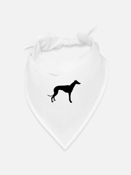 Windhund - Bandana Dreieckstuch - Weiß