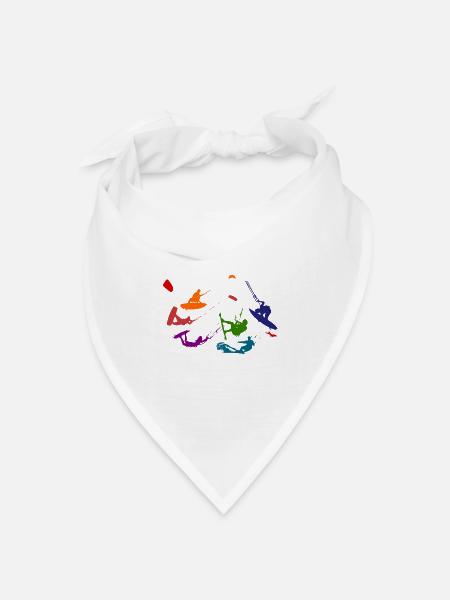 Freestyle, Kite, snowkite,sport - Bandana Dreieckstuch - Weiß
