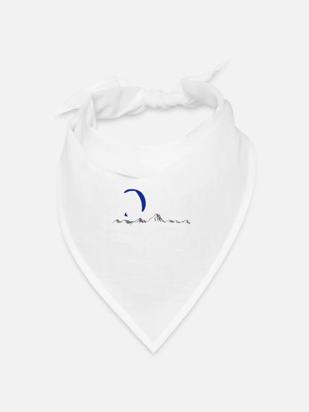 Gleitschirm Alpen - Bandana Dreieckstuch - Weiß