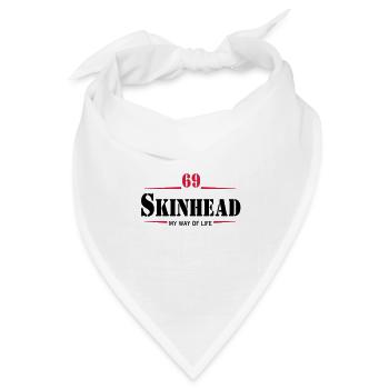 2 colors - Skinhead My Way of Life Skinheads - Bandana Dreieckstuch - Weiß - Vorne
