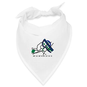 Wien Vienna city map - Bandana Dreieckstuch - Weiß - Vorne