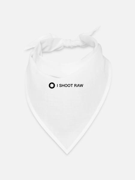 I shoot raw - Bandana Dreieckstuch - Weiß