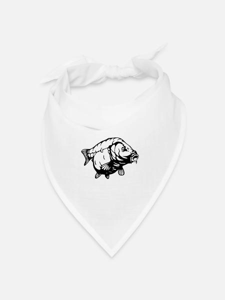 KARPFEN - Bandana Dreieckstuch - Weiß
