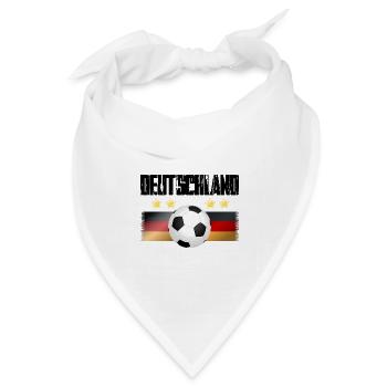 Fußball Deutschland - Bandana Dreieckstuch - Weiß - Vorne