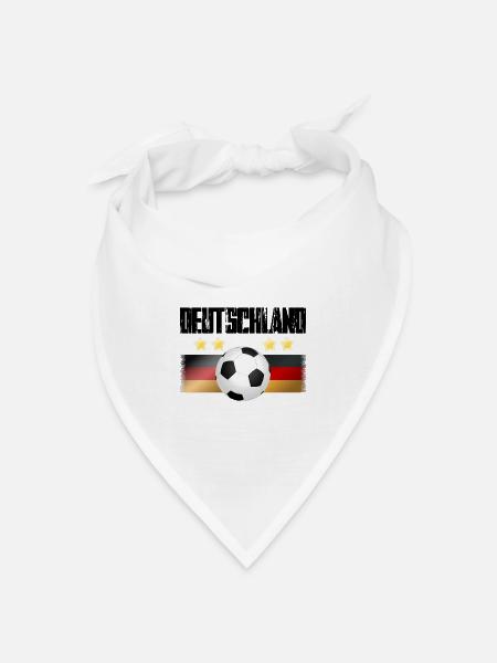 Fußball Deutschland - Bandana Dreieckstuch - Weiß