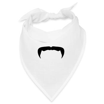 Hipster-Schnurrbart Schnurrbart Bart beard12 - Bandana Dreieckstuch - Weiß - Vorne