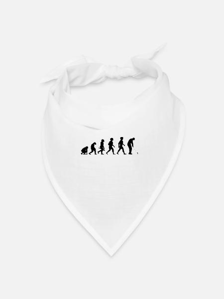 Evolution Golf Golfer Golfspieler Golfplatz - Bandana Dreieckstuch - Weiß