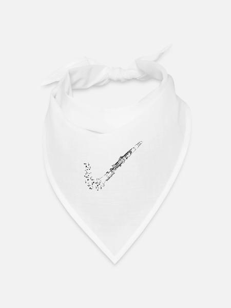 Klarinette - Bandana Dreieckstuch - Weiß