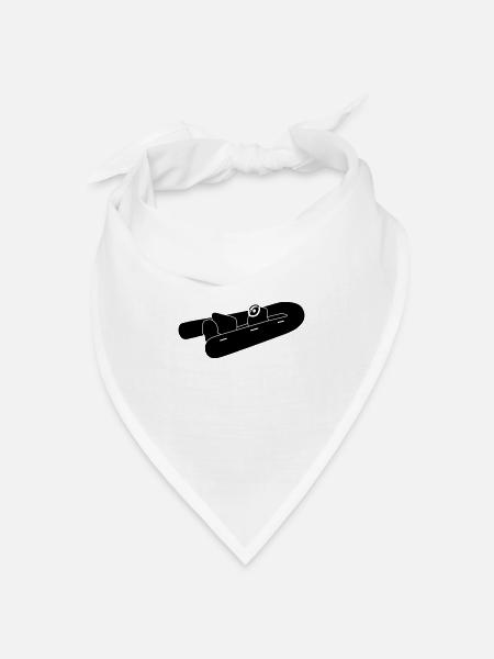 Schlauchboot_g1 - Bandana Dreieckstuch - Weiß