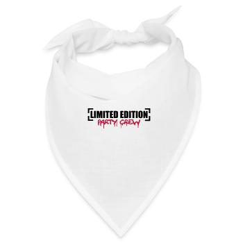 Limited Edition Party Crew Design - Bandana Dreieckstuch - Weiß - Vorne