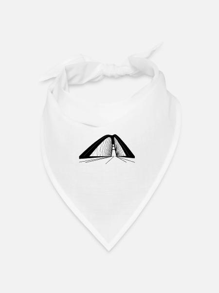 Fehmarnsundbrücke - Bandana Dreieckstuch - Weiß