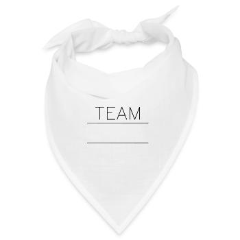 TEAM mit Platzhalter - Bandana Dreieckstuch - Weiß - Vorne
