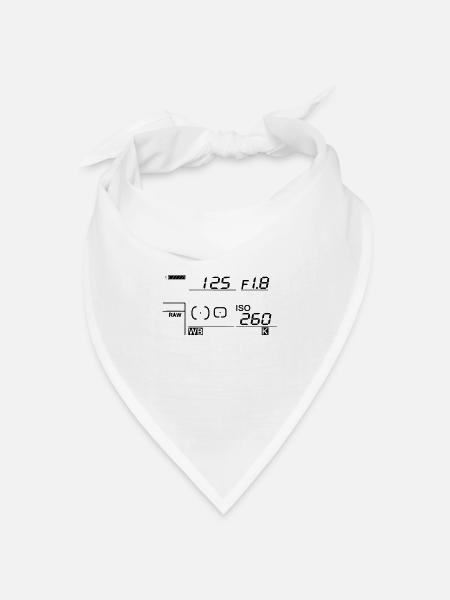 Kamera - Display - Bandana Dreieckstuch - Weiß