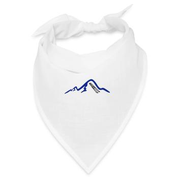 Berge und Ski - Bandana Dreieckstuch - Weiß - Vorne