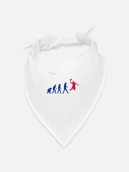 Basketball evolution logo - Bandana Dreieckstuch - Weiß