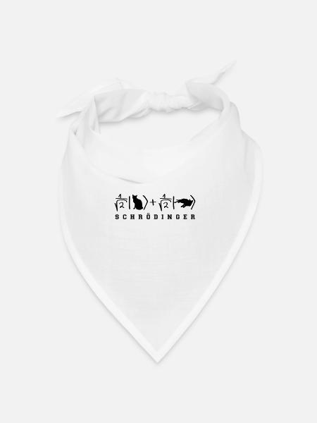 Quantenphysik Schrödinger Katze - Bandana Dreieckstuch - Weiß