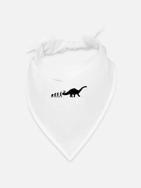 dino evolution - Bandana Dreieckstuch - Weiß