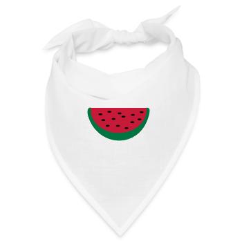 Melone - Bandana Dreieckstuch - Weiß - Vorne