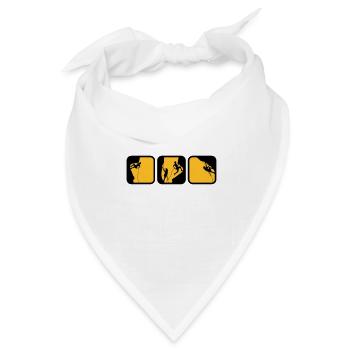 klettern frau mann logos 3 kästen abends - Bandana Dreieckstuch - Weiß - Vorne