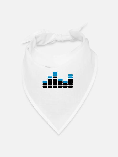 musik - Bandana Dreieckstuch - Weiß