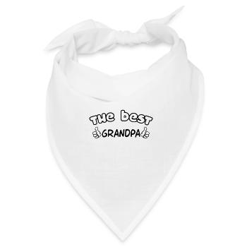 Grandpa / Papy / Grandfather / Grandad - Bandana Dreieckstuch - Weiß - Vorne