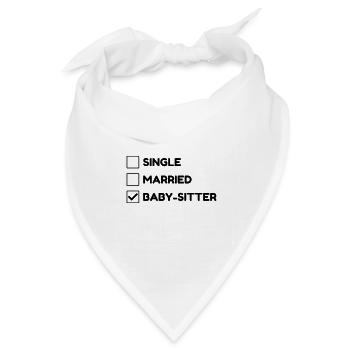 Babysitter Babysitting Baby-sitter Baby sitting - Bandana Dreieckstuch - Weiß - Vorne