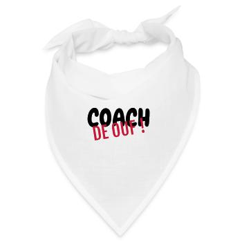 Coach / Coaching / Trainer / Sport - Bandana Dreieckstuch - Weiß - Vorne