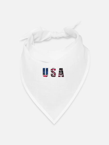 USA - Bandana Dreieckstuch - Weiß