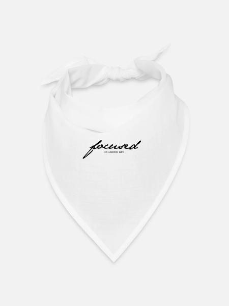 Motivation durch Fokussierung und Konzentration - Bandana Dreieckstuch - Weiß