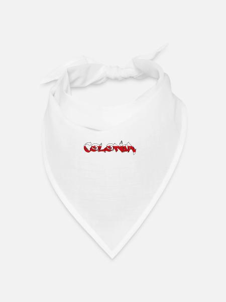 "Colonia" Rot-Weiss [MARSNEVENEKSK] - Bandana Dreieckstuch - Weiß
