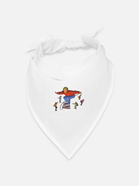 Im Internet surfen - Bandana Dreieckstuch - Weiß