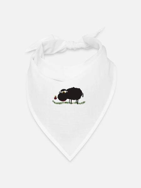 schwarzes schaf - Bandana Dreieckstuch - Weiß