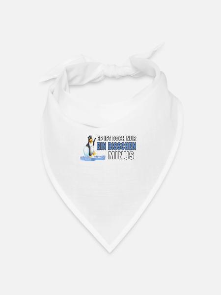 eisbaden pinguin motivation winterbader minus kalt - Bandana Dreieckstuch - Weiß