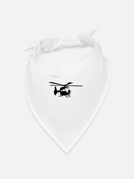 Helicopter H145 mit 5-Blatt-Rotor - Bandana Dreieckstuch - Weiß