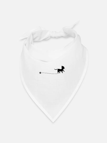 Kätzchen - Bandana Dreieckstuch - Weiß