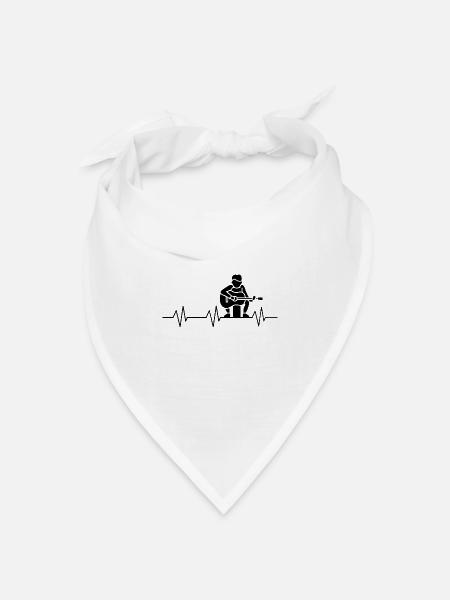 Rock Musik Rock and Roll - Bandana Dreieckstuch - Weiß