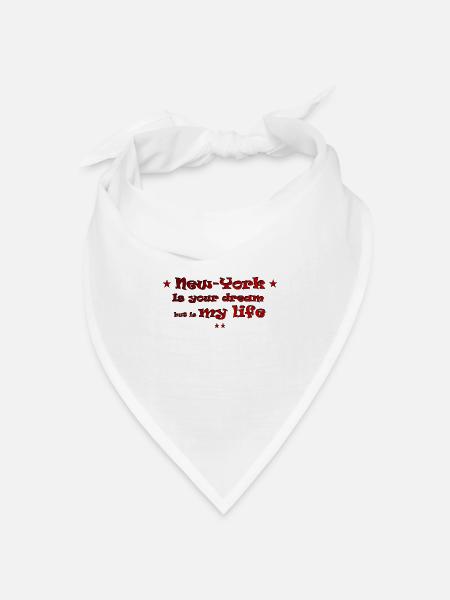 New York - Bandana Dreieckstuch - Weiß