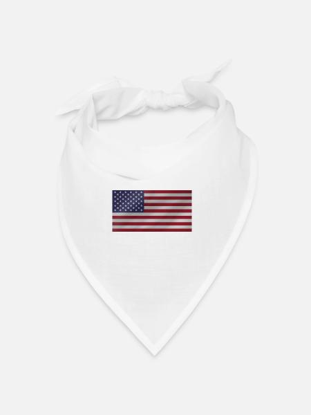 Flagge der USA - Bandana Dreieckstuch - Weiß