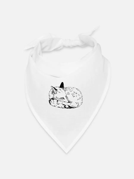 Fuchs - Bandana Dreieckstuch - Weiß
