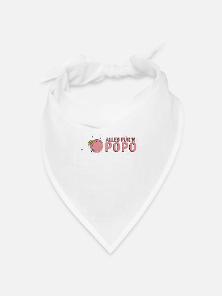 Alles Für'n Popo - Bandana Dreieckstuch - Weiß